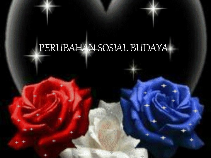 PERUBAHAN SOSIAL BUDAYA 