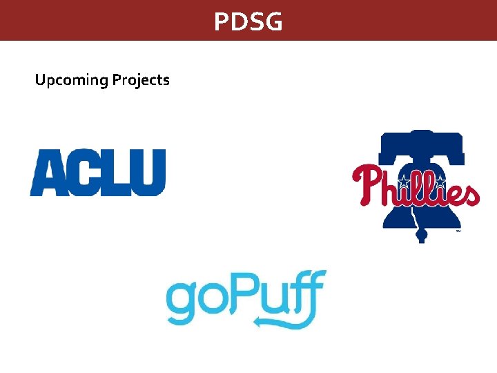 PDSG Upcoming Projects 