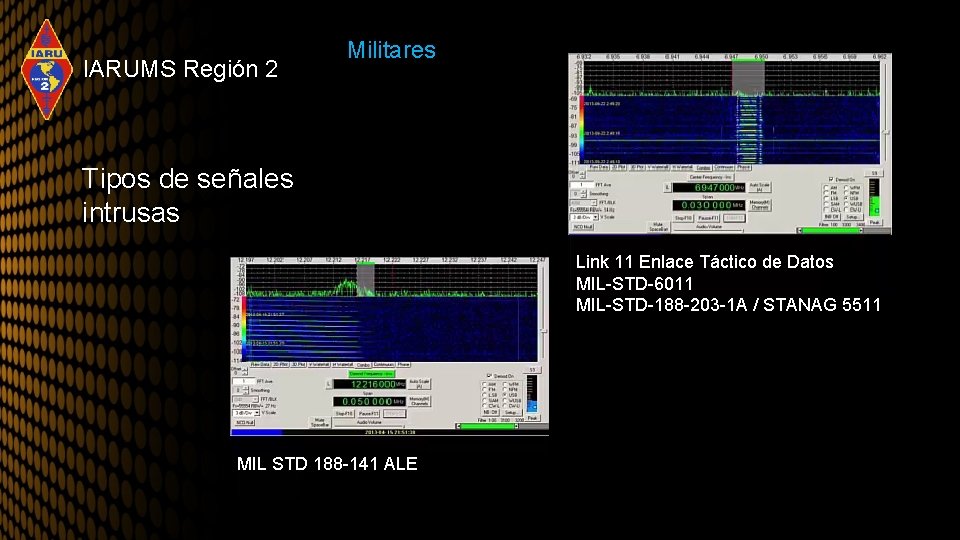 IARUMS Región 2 Militares Tipos de señales intrusas Link 11 Enlace Táctico de Datos