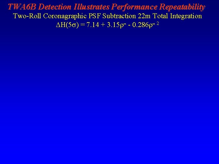 TWA 6 B Detection Illustrates Performance Repeatability Two-Roll Coronagraphic PSF Subtraction 22 m Total