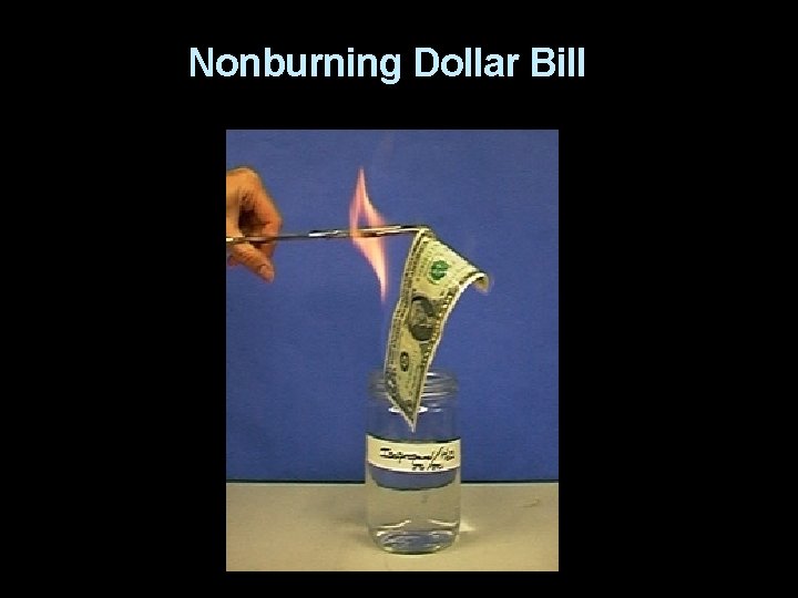 Nonburning Dollar Bill 