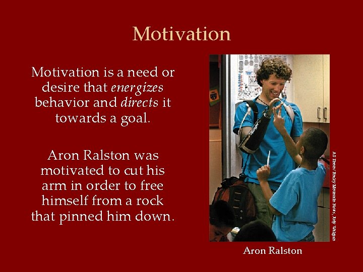 Motivation is a need or desire that energizes behavior and directs it towards a