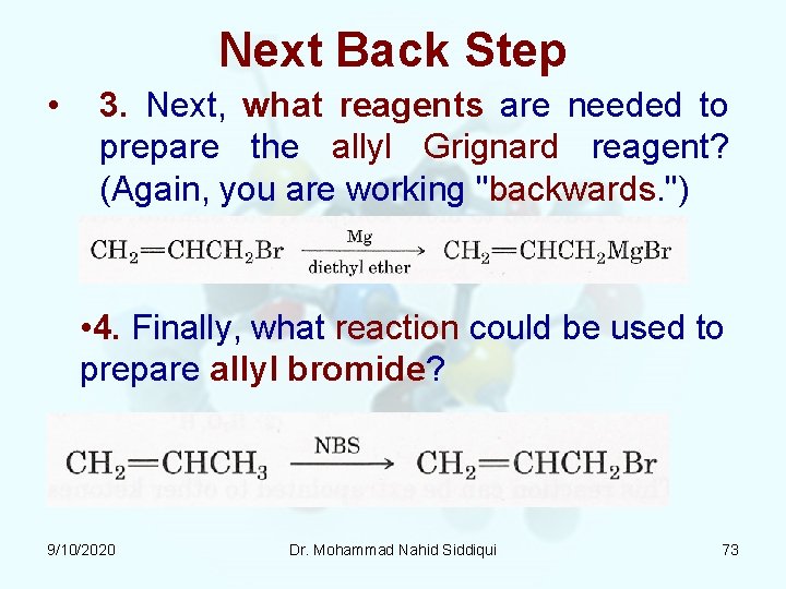 Next Back Step • 3. Next, what reagents are needed to prepare the allyl Next Back Step • 3. Next, what reagents are needed to prepare the allyl