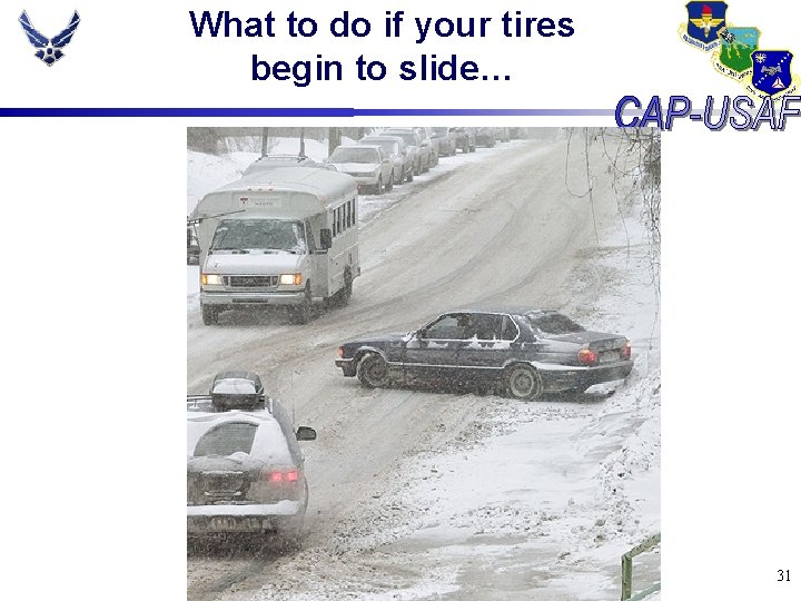 What to do if your tires begin to slide… 31 