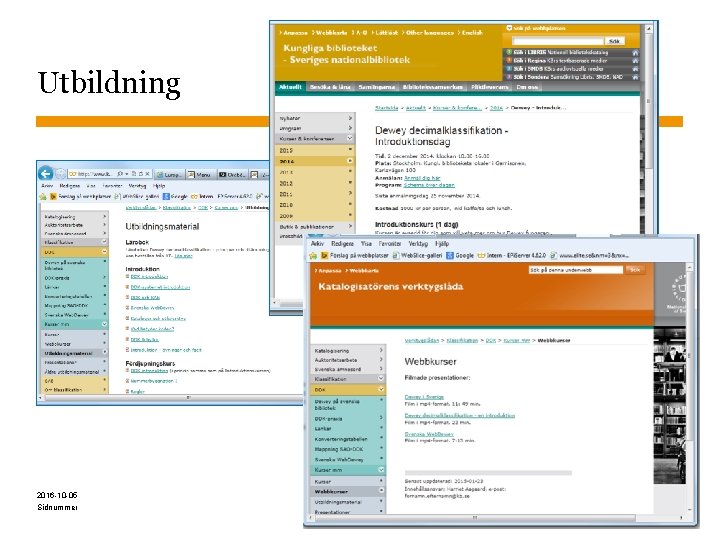 Utbildning 2016 -10 -05 Sidnummer 