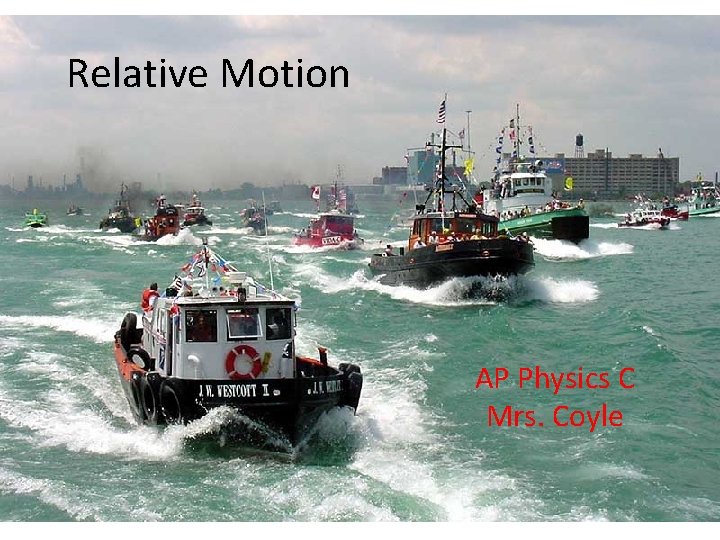 Relative Motion AP Physics C Mrs. Coyle 