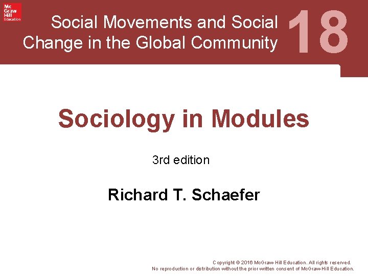 Social Movements and Social Change in the Global Community 18 Sociology in Modules 3
