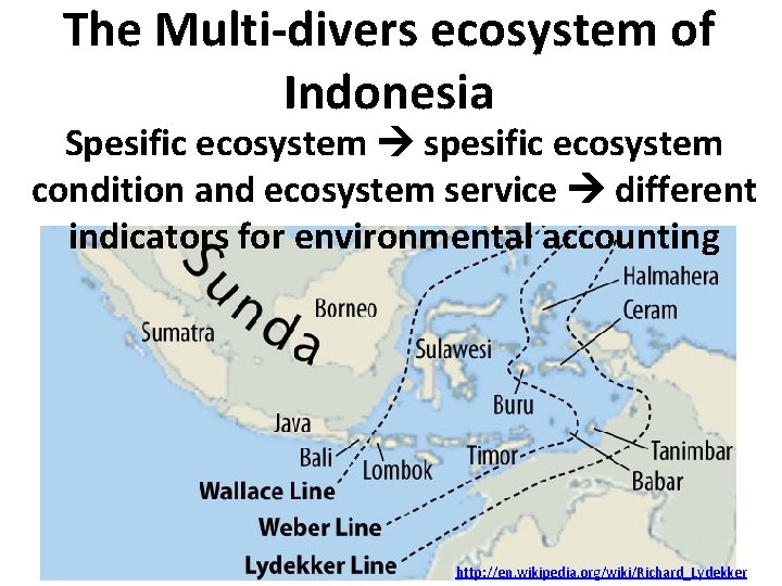 The Multi-divers ecosystem of Indonesia Spesific ecosystem spesific ecosystem condition and ecosystem service different The Multi-divers ecosystem of Indonesia Spesific ecosystem spesific ecosystem condition and ecosystem service different