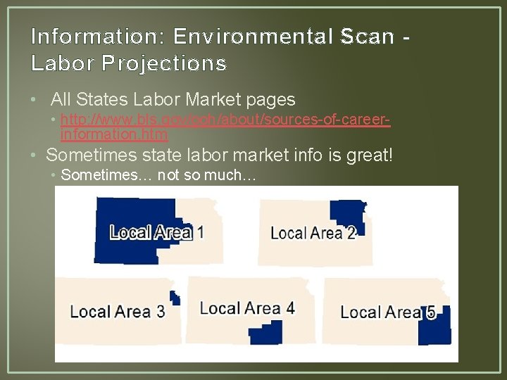 Information: Environmental Scan Labor Projections • All States Labor Market pages • http: //www. Information: Environmental Scan Labor Projections • All States Labor Market pages • http: //www.