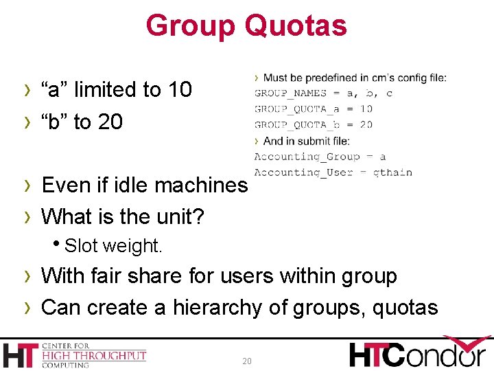 Group Quotas › “a” limited to 10 › “b” to 20 › Even if