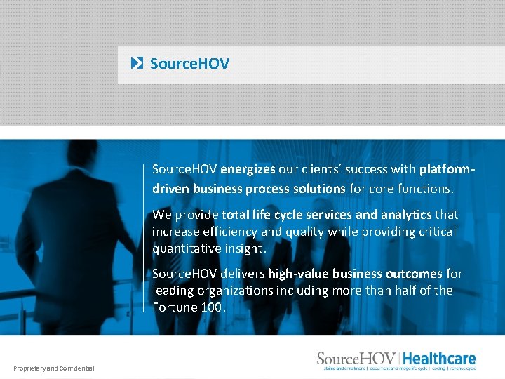 Source. HOV energizes our clients’ success with platformdriven business process solutions for core functions.