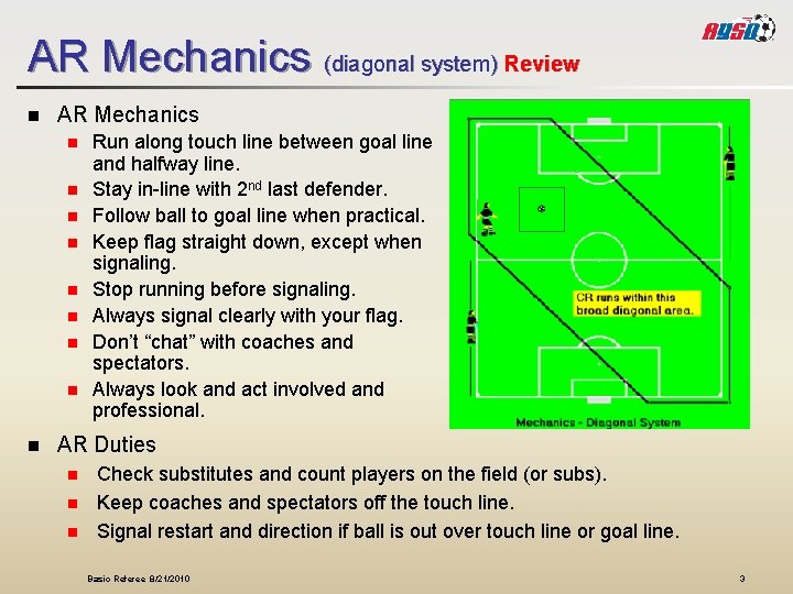 AR Mechanics (diagonal system) Review n AR Mechanics n n n n n Run
