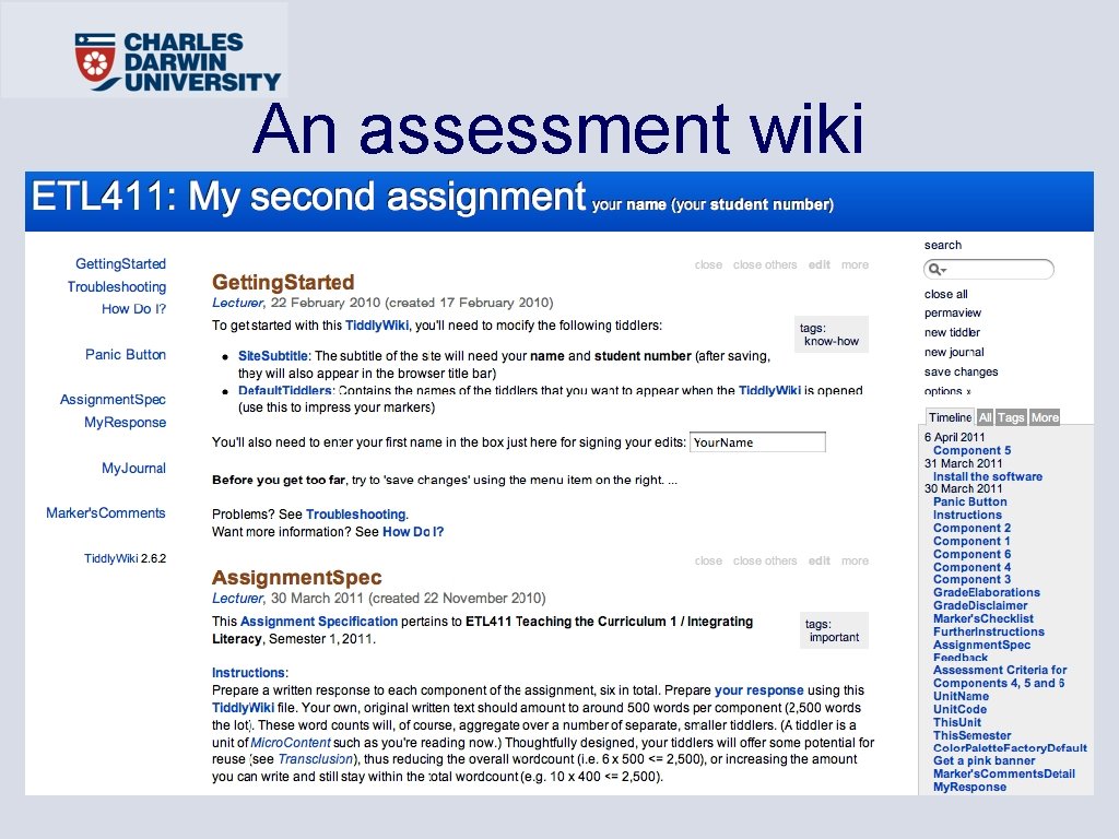 An assessment wiki 