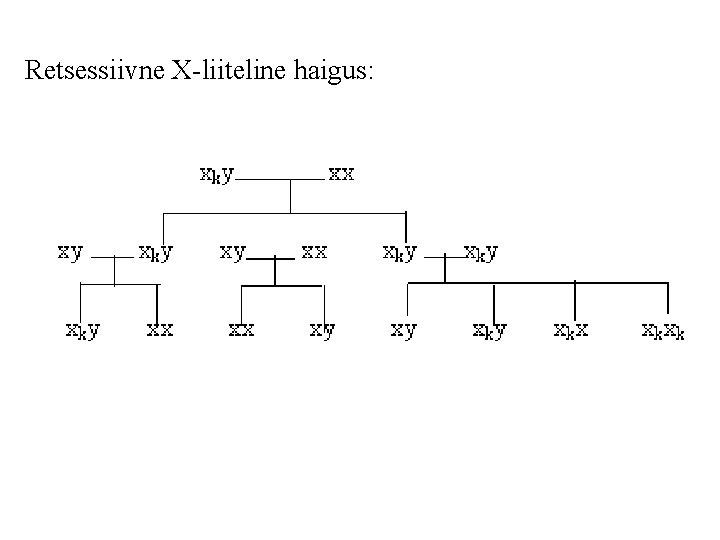 Retsessiivne X-liiteline haigus: Retsessiivne X-liiteline haigus: