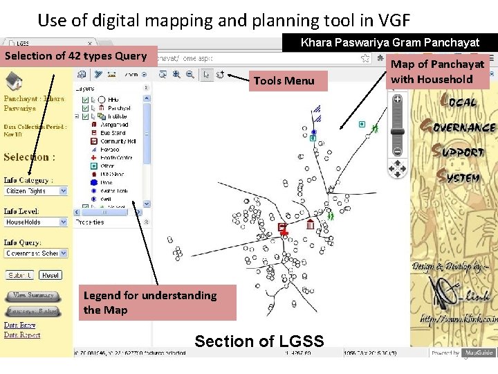 Use of digital mapping and planning tool in VGF Khara Paswariya Gram Panchayat Selection