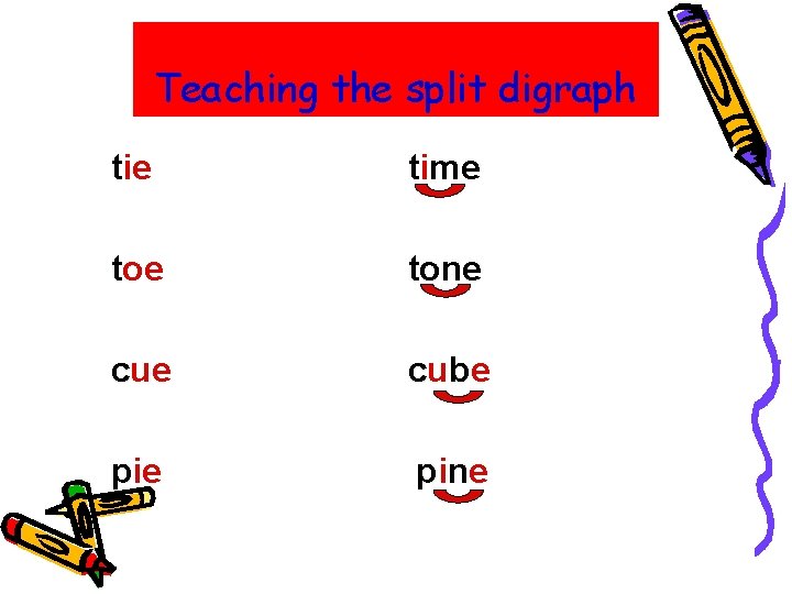 Teaching the split digraph tie time tone cube pine 