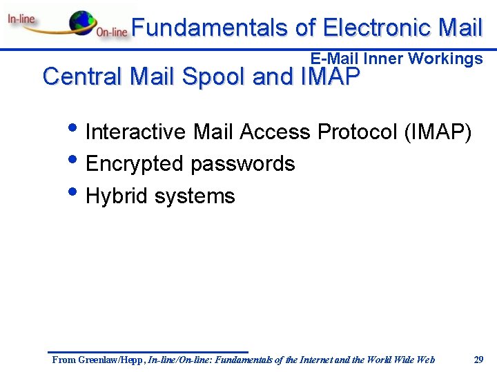 Fundamentals of Electronic Mail E-Mail Inner Workings Central Mail Spool and IMAP • Interactive