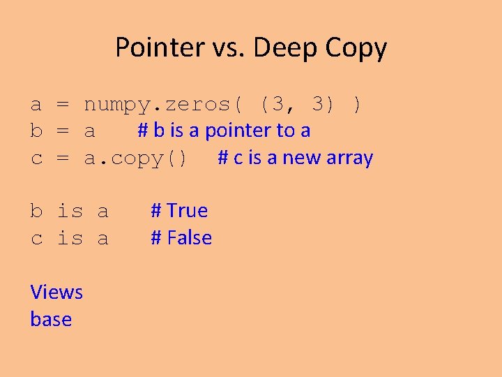 Python Numpy Programming Eliot Feibush Zach Kaplan Bum