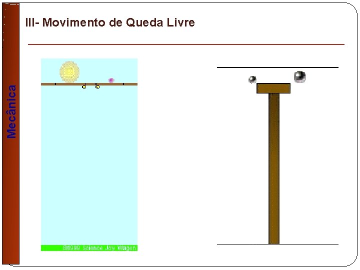 Mecânica III- Movimento de Queda Livre 