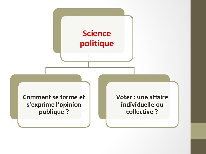 Science politique Comment se forme et s’exprime l’opinion publique ? Voter : une affaire