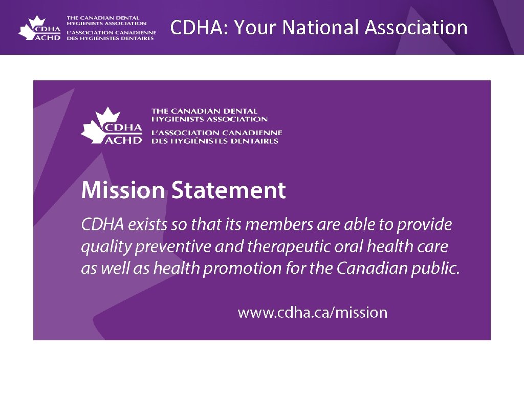 CDHA: Your National Association 