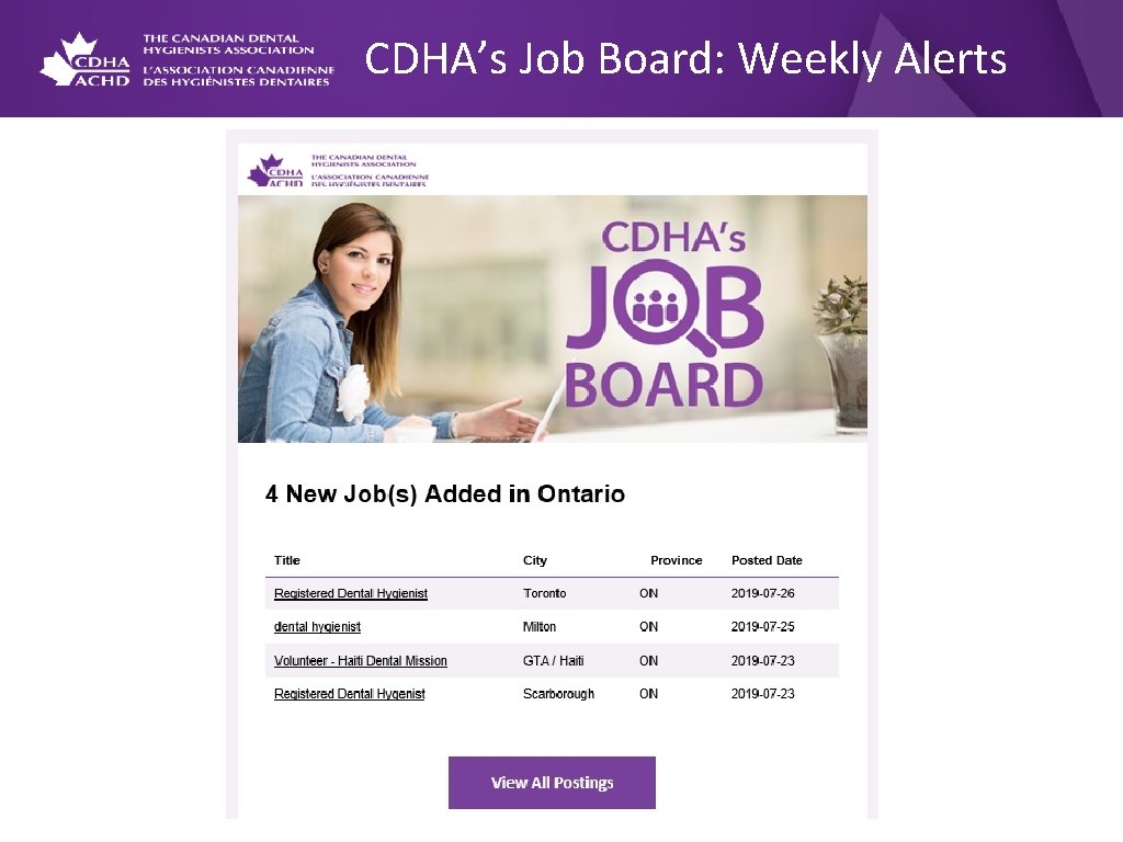 CDHA’s Job Board: Weekly Alerts 