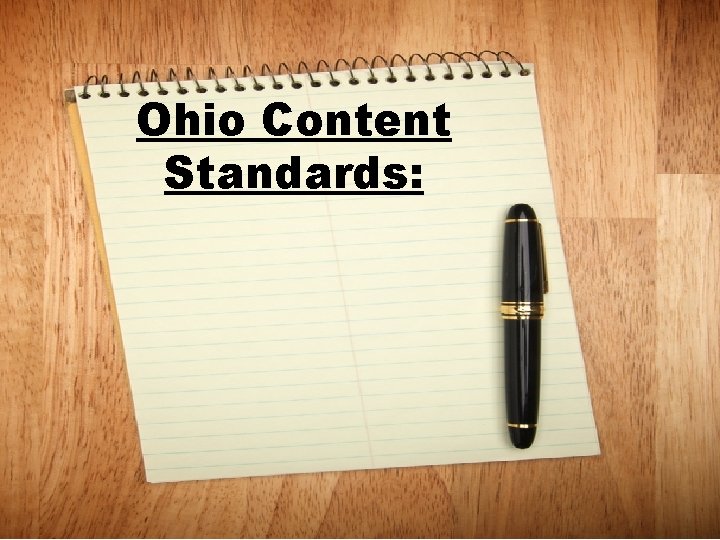 Ohio Content Standards: 