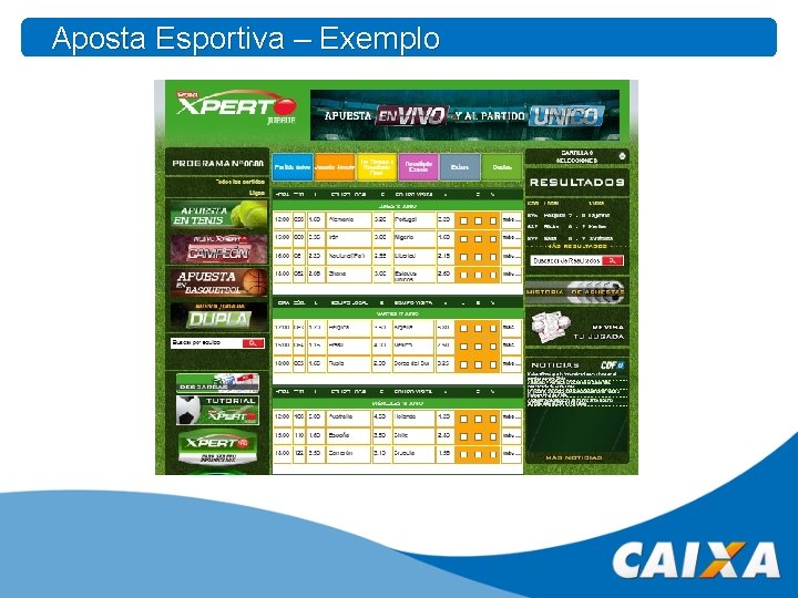 Aposta Esportiva – Exemplo 