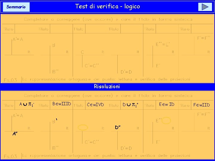 Test di verifica - logico Sommario Risoluzioni A 1 - B w. IIID ‘