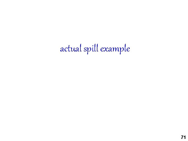 actual spill example 71 