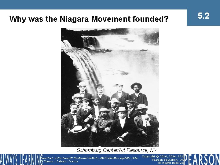 Why was the Niagara Movement founded? Schomburg Center/Art Resource, NY American Government: Roots and