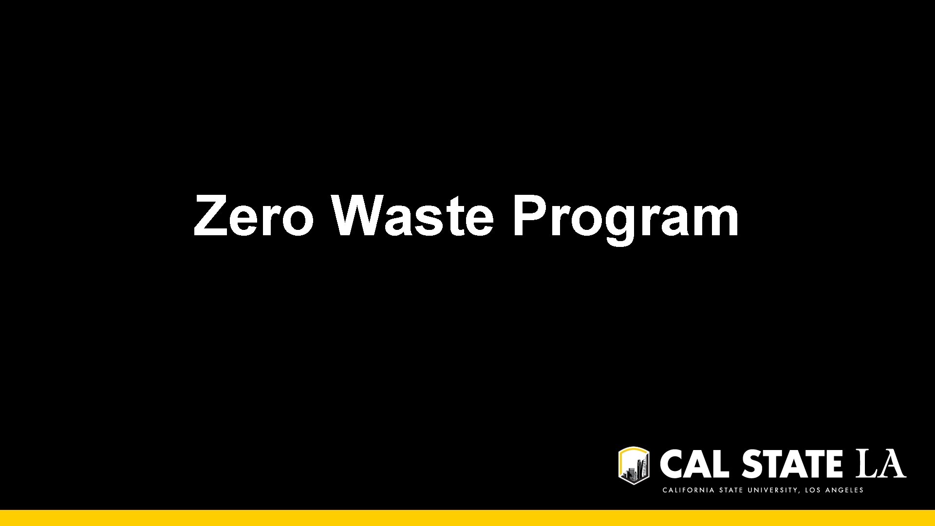 Zero Waste Program 