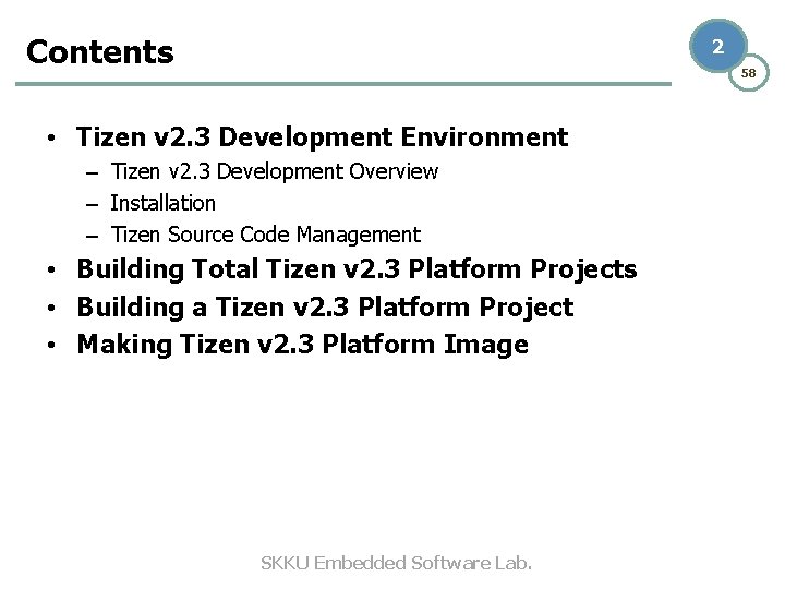 Contents 2 58 • Tizen v 2. 3 Development Environment – Tizen v 2. Contents 2 58 • Tizen v 2. 3 Development Environment – Tizen v 2.