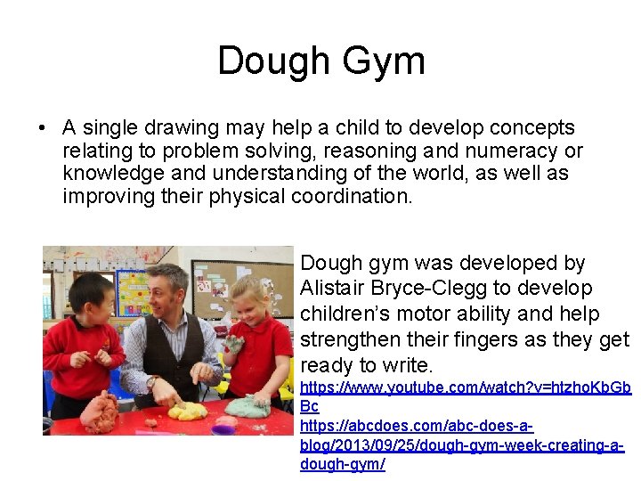 Dough Gym • A single drawing may help a child to develop concepts relating