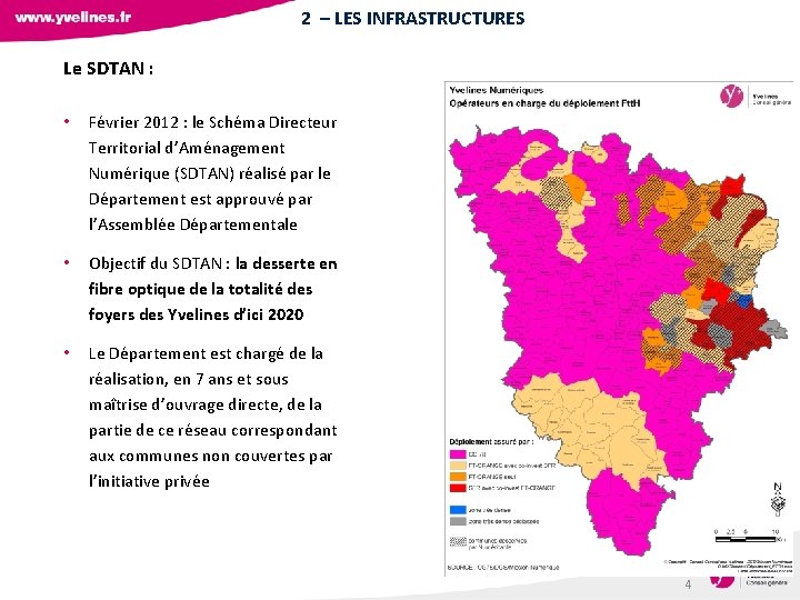 Nom de la Direction 2 – LES INFRASTRUCTURES Le SDTAN : • Février 2012