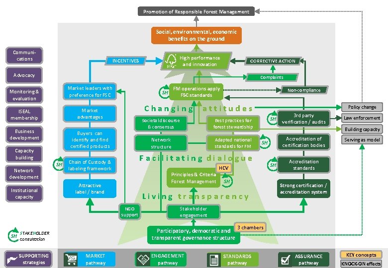 Promotion of Responsible Forest Management Social, environmental, economic benefits on the ground Communications High