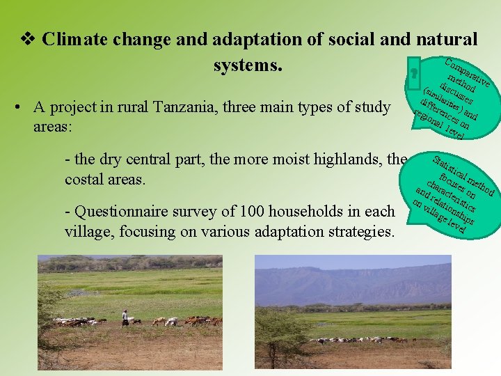 v Climate change and adaptation of social and natural Co mp systems. m arat