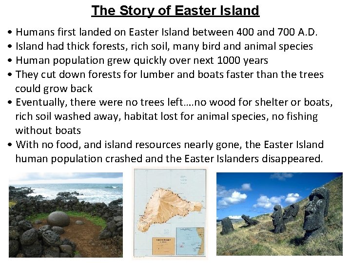 The Story of Easter Island • Humans first landed on Easter Island between 400 The Story of Easter Island • Humans first landed on Easter Island between 400