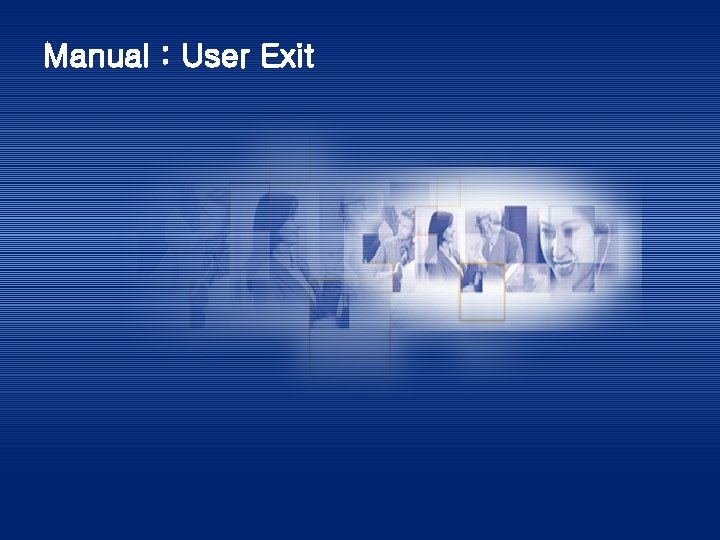 Manual : User Exit 