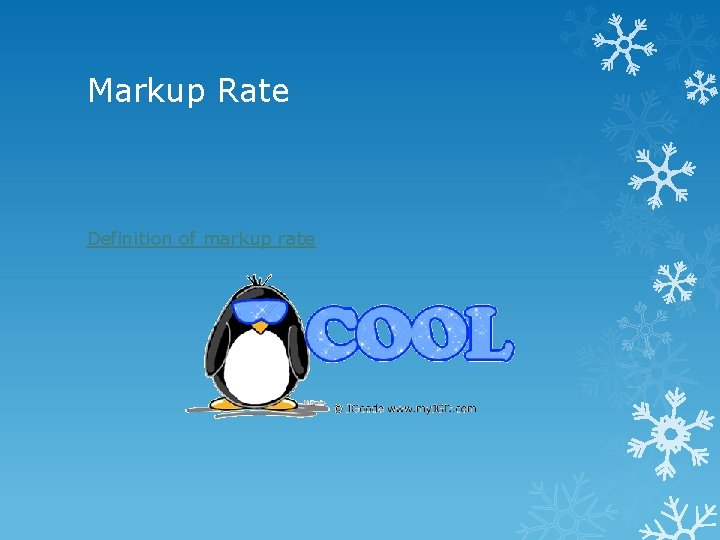 Markup Rate Definition of markup rate 