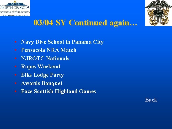 03/04 SY Continued again… • • Navy Dive School in Panama City Pensacola NRA 03/04 SY Continued again… • • Navy Dive School in Panama City Pensacola NRA