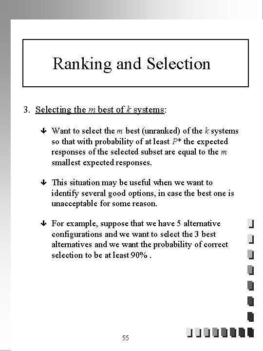 Analysis Of Simulation Experiments 1 Outline N N