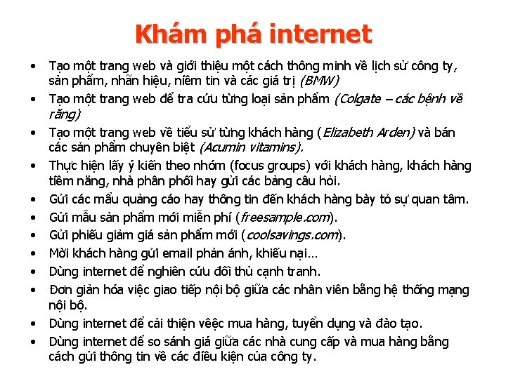 Khám phá internet • • • Tạo một trang web và giới thiệu một