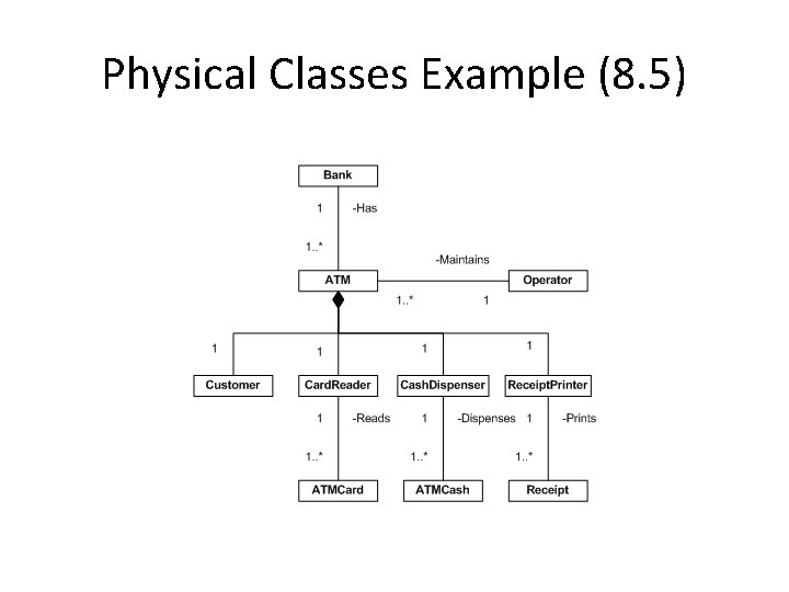 Physical Classes Example (8. 5) 