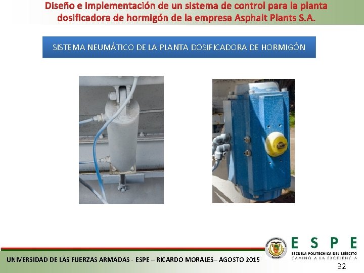 Diseño e implementación de un sistema de control para la planta dosificadora de hormigón