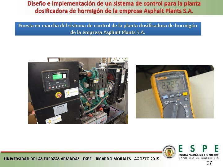 Diseño e implementación de un sistema de control para la planta dosificadora de hormigón