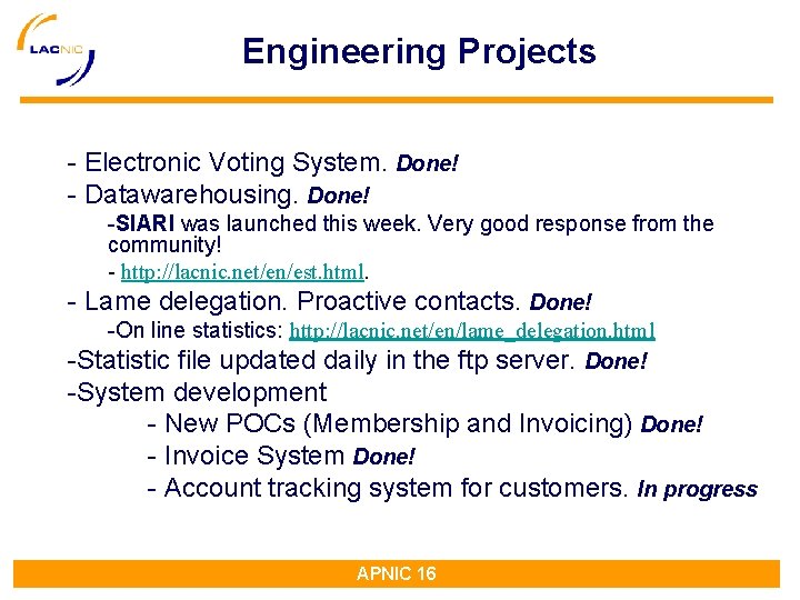 Engineering Projects - Electronic Voting System. Done! - Datawarehousing. Done! -SIARI was launched this Engineering Projects - Electronic Voting System. Done! - Datawarehousing. Done! -SIARI was launched this