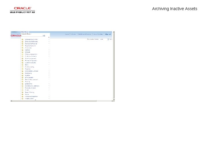 Archiving Inactive Assets 