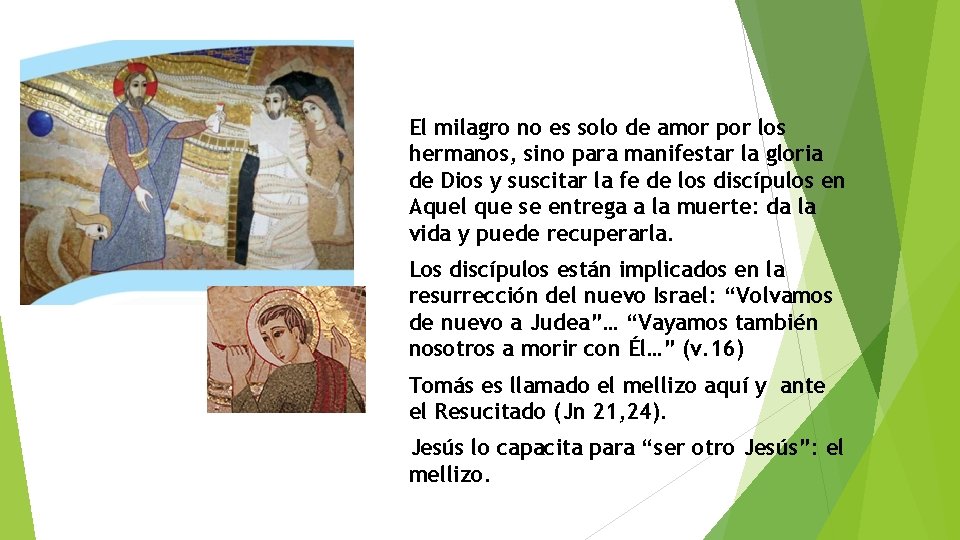 El milagro no es solo de amor por los hermanos, sino para manifestar la El milagro no es solo de amor por los hermanos, sino para manifestar la
