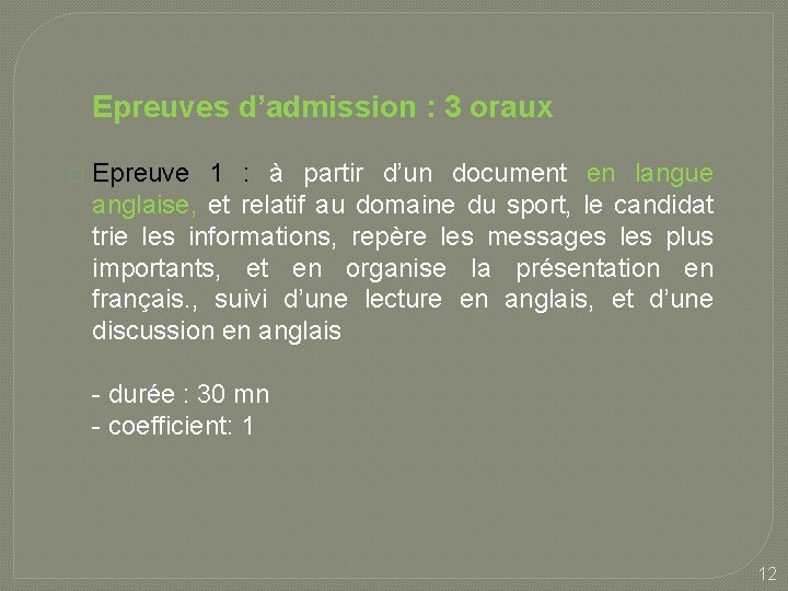 Epreuves d’admission : 3 oraux � Epreuve 1 : à partir d’un document en Epreuves d’admission : 3 oraux � Epreuve 1 : à partir d’un document en